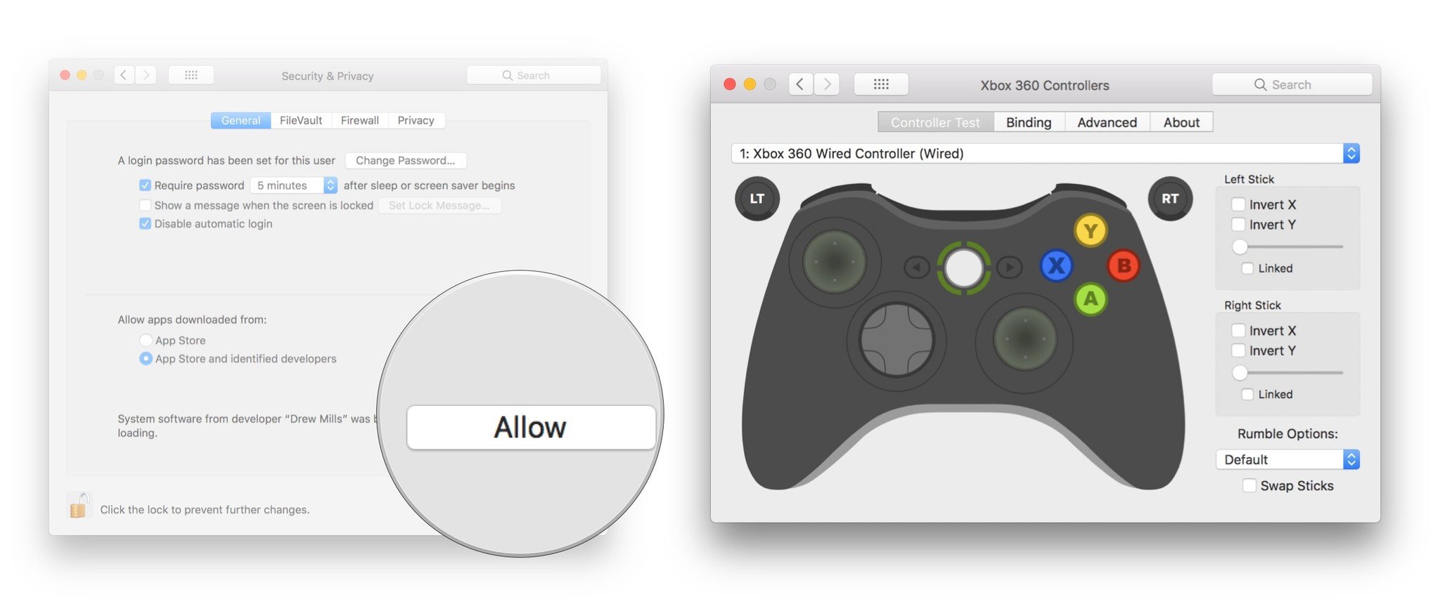 How to use the Xbox 360 controller on Mac